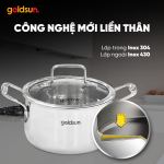 Bộ nồi Inox 3 lớp đáy liền Goldsun GPS1770-S