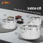 Bộ nồi Inox 3 lớp đáy liền Goldsun GPS1770-S