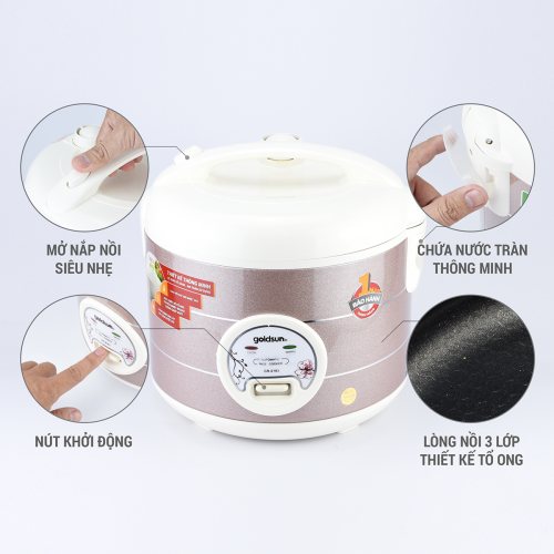 NỒI CƠM ĐIỆN CƠ 1.8L GOLDSUN GR-2183