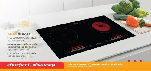 Bếp từ kết hợp hồng ngoại Goldsun CH-GYL26