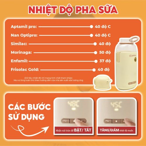 Bình làm ấm sữa du lịch GCPW01OR