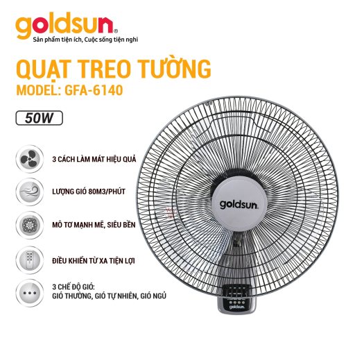 Quạt treo tường Goldsun GFA-6140